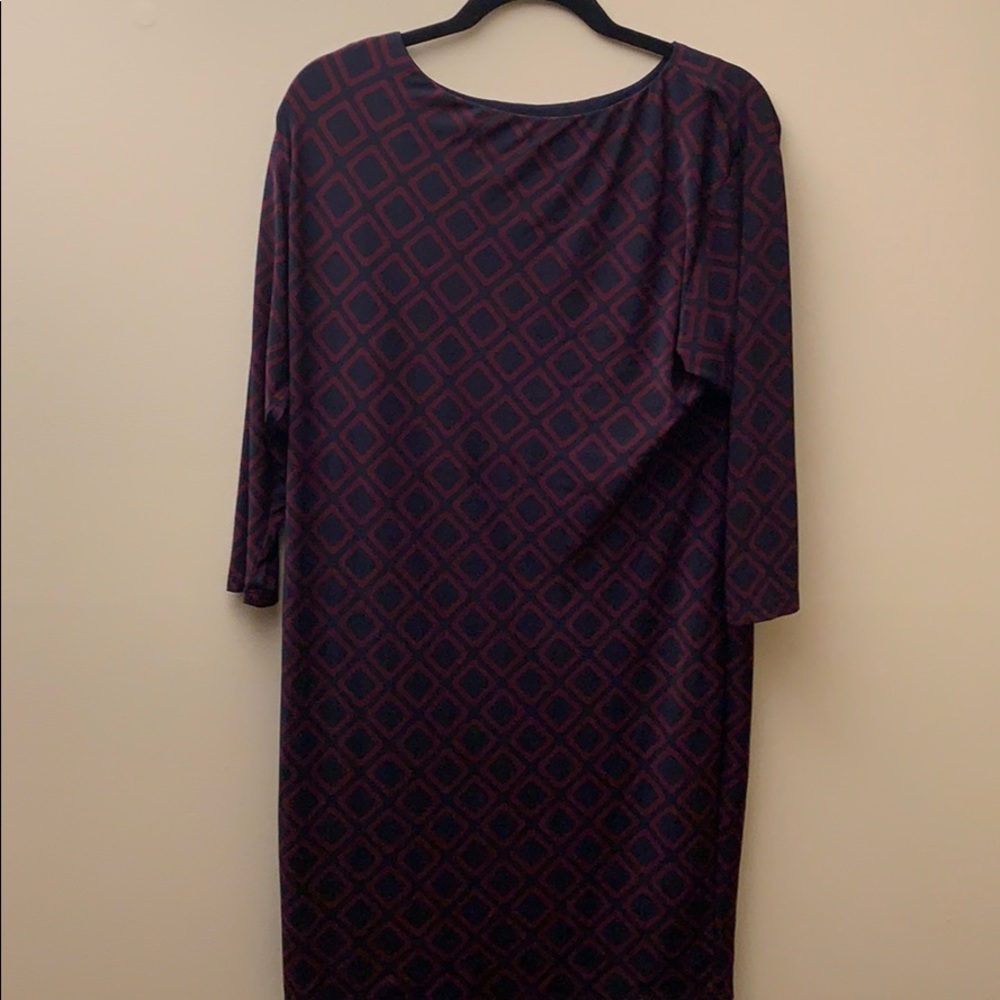 Ralph Lauren Navy & Maroon Dress